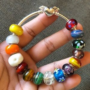 NWOT PANDORA LIMITED EDITION Angle Heart Wings W/ 15 Charms